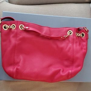 Michael Kors Magenta Leather Shoulder Bag